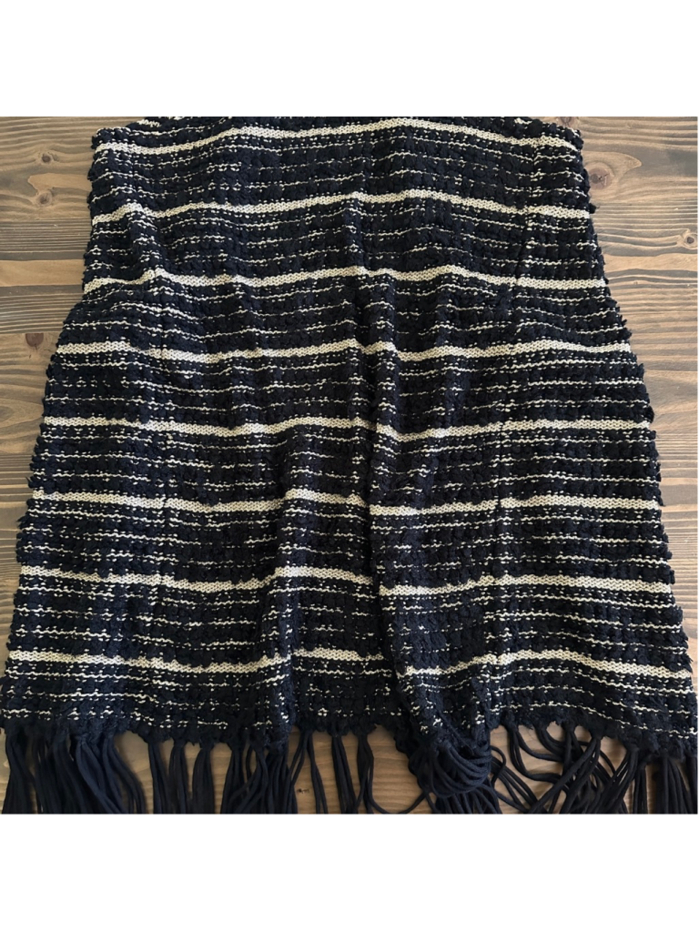 Women’s Chico’s Metallic Black Gold Fringe Vest Size 0 Open Front Boho Festival - Picture 8 of 11